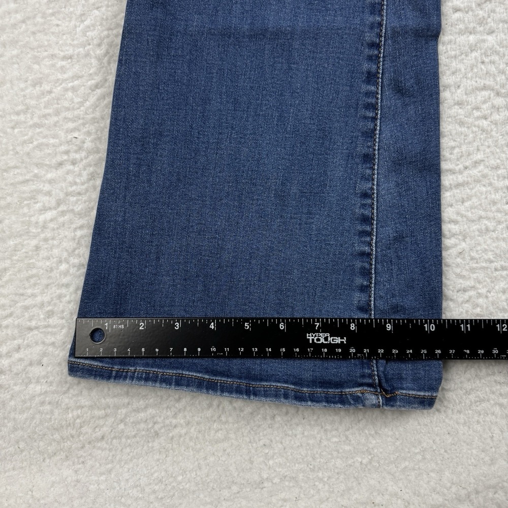 American Eagle Jeans 6 X Long Blue Low Rise Flare Flap Pocket Stretch Denim - Picture 9 of 12